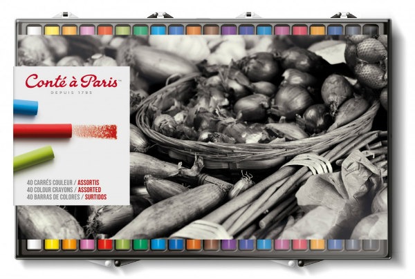 コンテ・ア・パリ ソフトパステル プラスチックボックス アソートセット 40色セット 22509209
