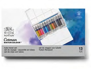 CWC 8ｍｌチューブ12色トラベルセット　コットマン・ウォーターカラー Winsor&Newton
