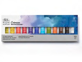 CWC 8ｍｌチューブ12色コレクションセット　コットマン・ウォーターカラー Winsor&Newton
