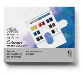 CWC ハーフパン14色フィールドセット　コットマン・ウォーターカラー Winsor&Newton