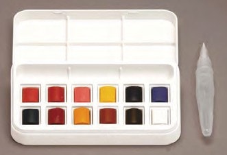 CWC ハーフパン12色 水筆付き　コットマン・ウォーターカラー Winsor&Newton