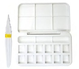 W&N ハーフパン 12C用空ケース＋水筆 18909011 ウィンザー＆ニュートン