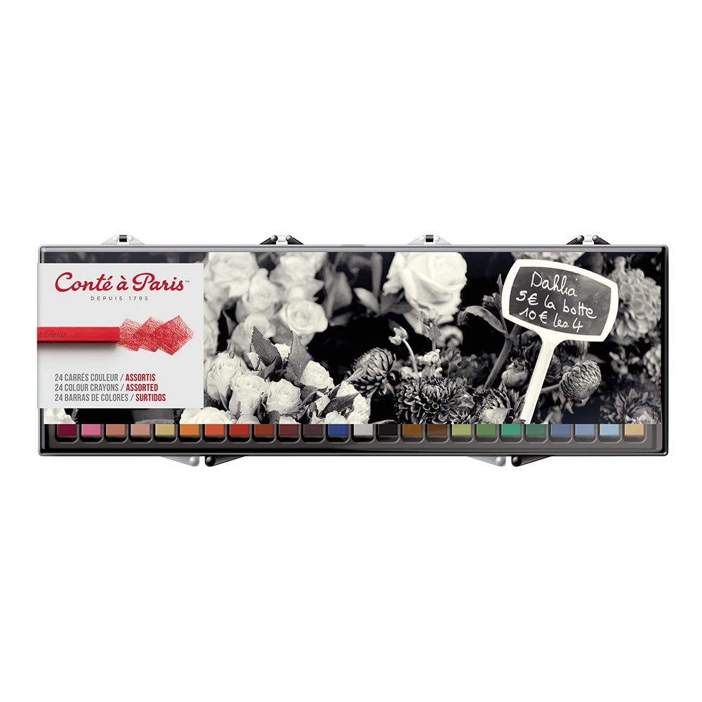 コンテ・ア・パリ カレ・コンテ カラー 24色セット プラスチックボックスアソート 22209131 Conte a Paris