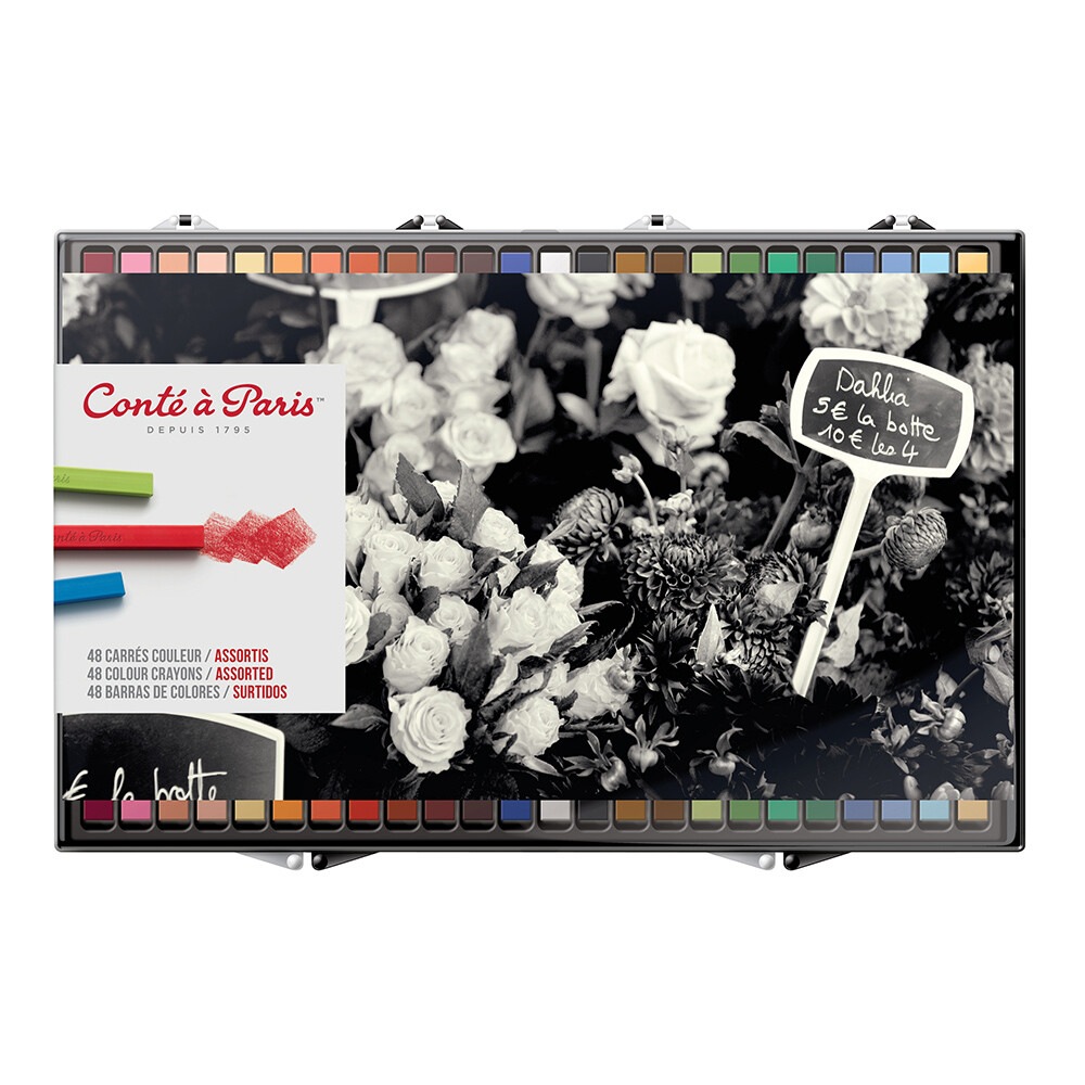 コンテ・ア・パリ カレ・コンテ カラー 48色セット プラスチックボックスアソート 22209134 Conte a Paris