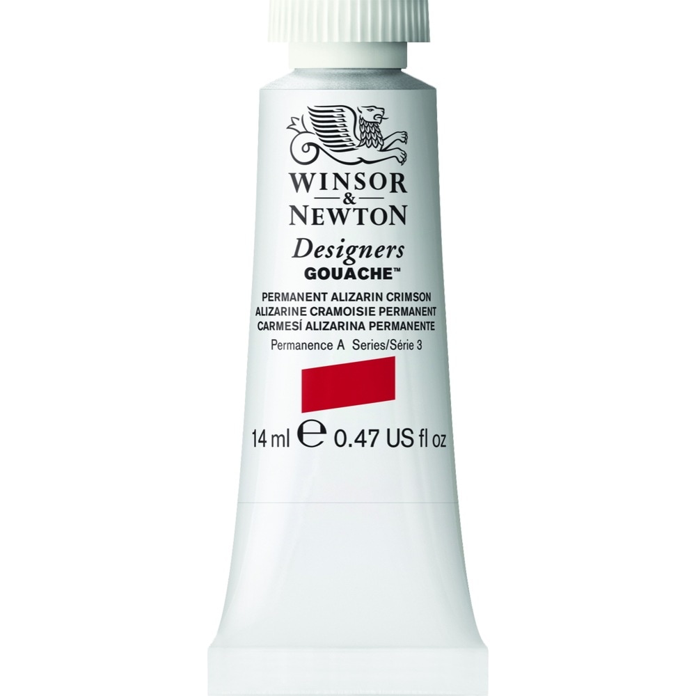 [3本セット] W&N DGC 14ml 466 パーマネントアリザリンクリムソン Winsor&Newton デザイナーズ・ガッシュカラー 不透明水彩絵具