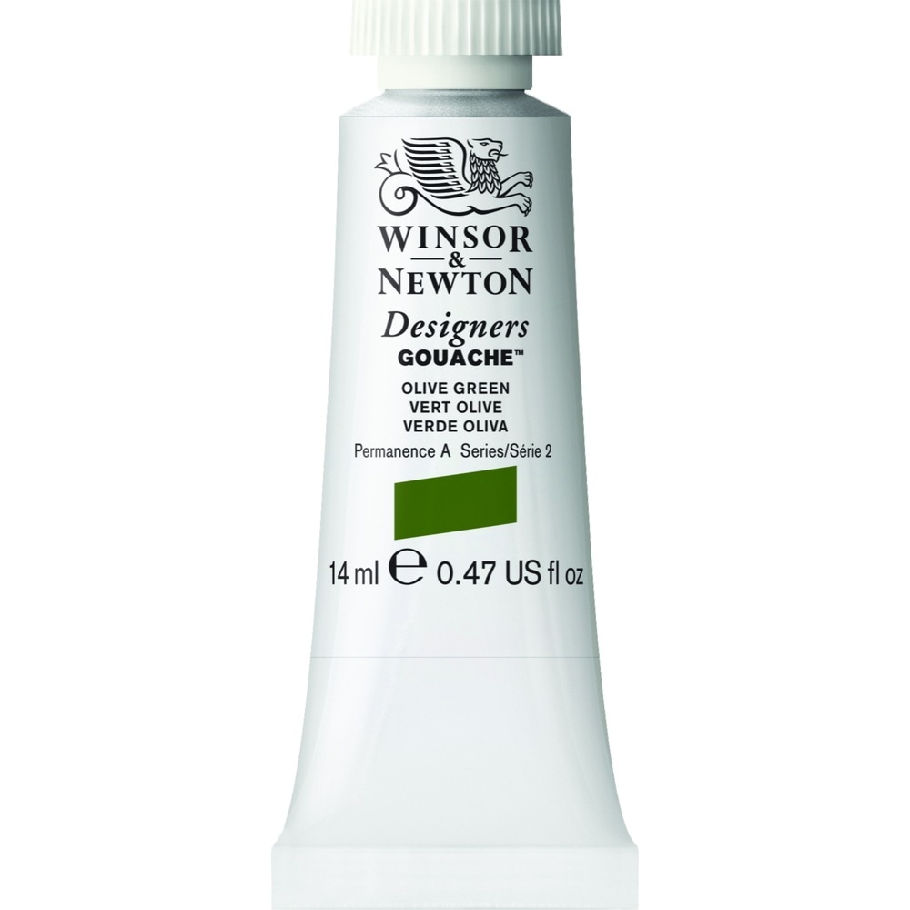 [3本セット] W&N DGC 14ml 447 オリーブグリーン Winsor&Newton デザイナーズ・ガッシュカラー 不透明水彩絵具