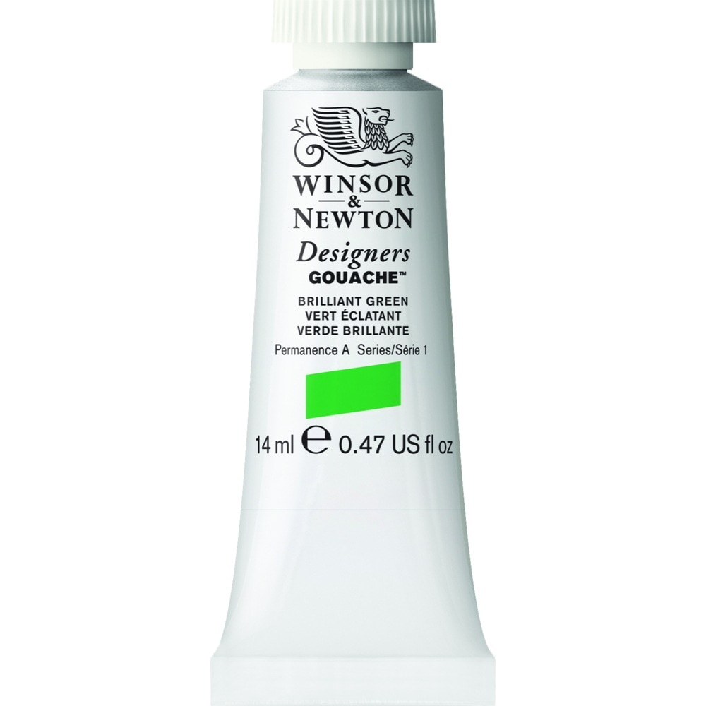 [3本セット] W&N DGC 14ml 046 ブリリアントグリーン Winsor&Newton デザイナーズ・ガッシュカラー 不透明水彩絵具