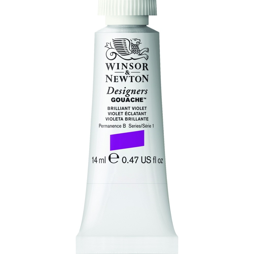 [3本セット] W&N DGC 14ml 052 ブリリアントバイオレット Winsor&Newton デザイナーズ・ガッシュカラー 不透明水彩絵具