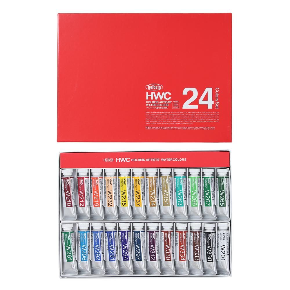 ホルベイン 透明水彩絵具 W444 15ml 24色セット (003444)