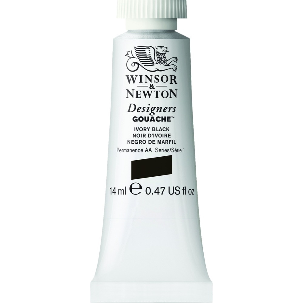 [3本セット] W&N DGC 14ml 331 アイボリ―ブラック Winsor&Newton デザイナーズ・ガッシュカラー 不透明水彩絵具