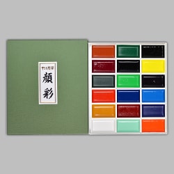 ナカガワ胡粉絵具 鳳凰顔彩　18色