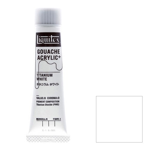 リキテックス ガッシュ・アクリリック プラス 20ml チューブ 065 チタニウムホワイト