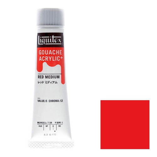 リキテックス ガッシュ・アクリリック プラス 20ml チューブ 172 レッドミディアム