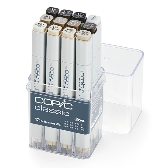 コピッククラシック 12色セット WG ウォームグレイ 12501020 .Too