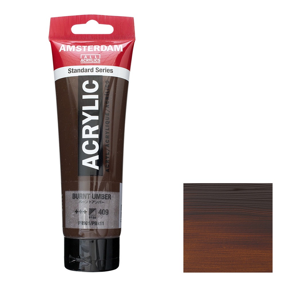 アムステルダム アクリリックカラー 120mL バーントアンバー T1709-409 スタンダードカラー