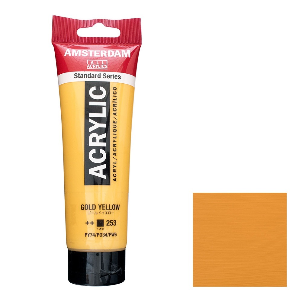 アムステルダム アクリリックカラー 120mL ゴールドイエロー T1709-253 スタンダードカラー