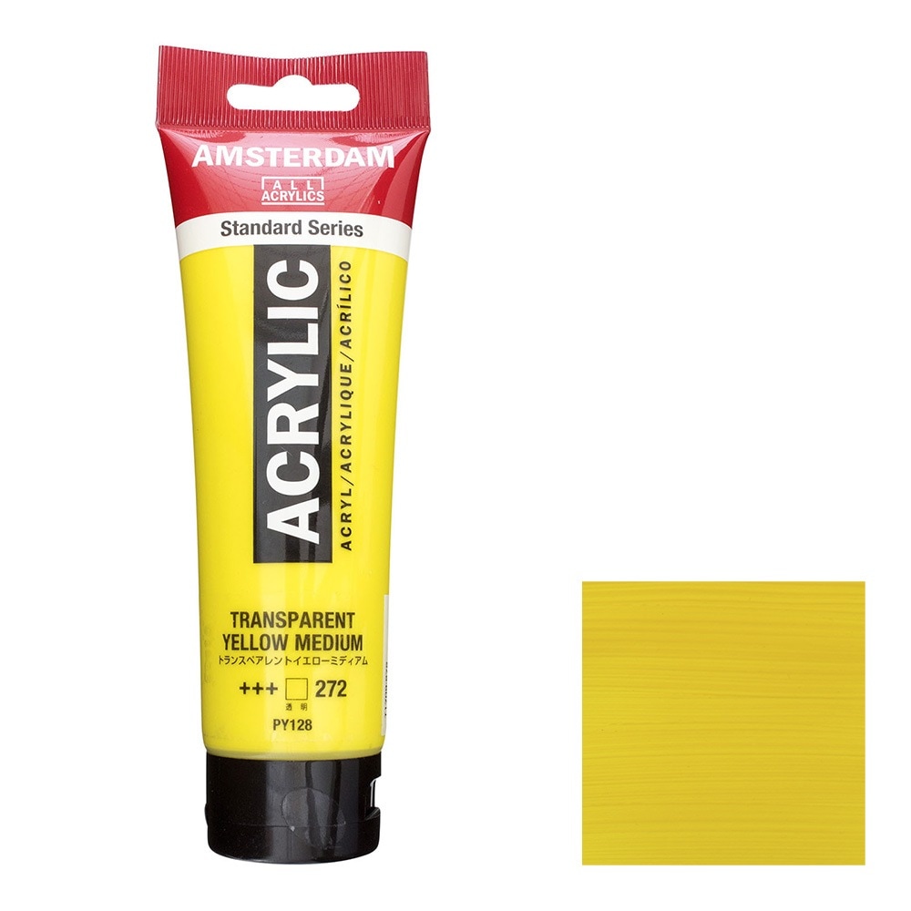 アムステルダム アクリリックカラー 120mL トランスペアレントイエローミディアム T1709-272 スタンダードカラー