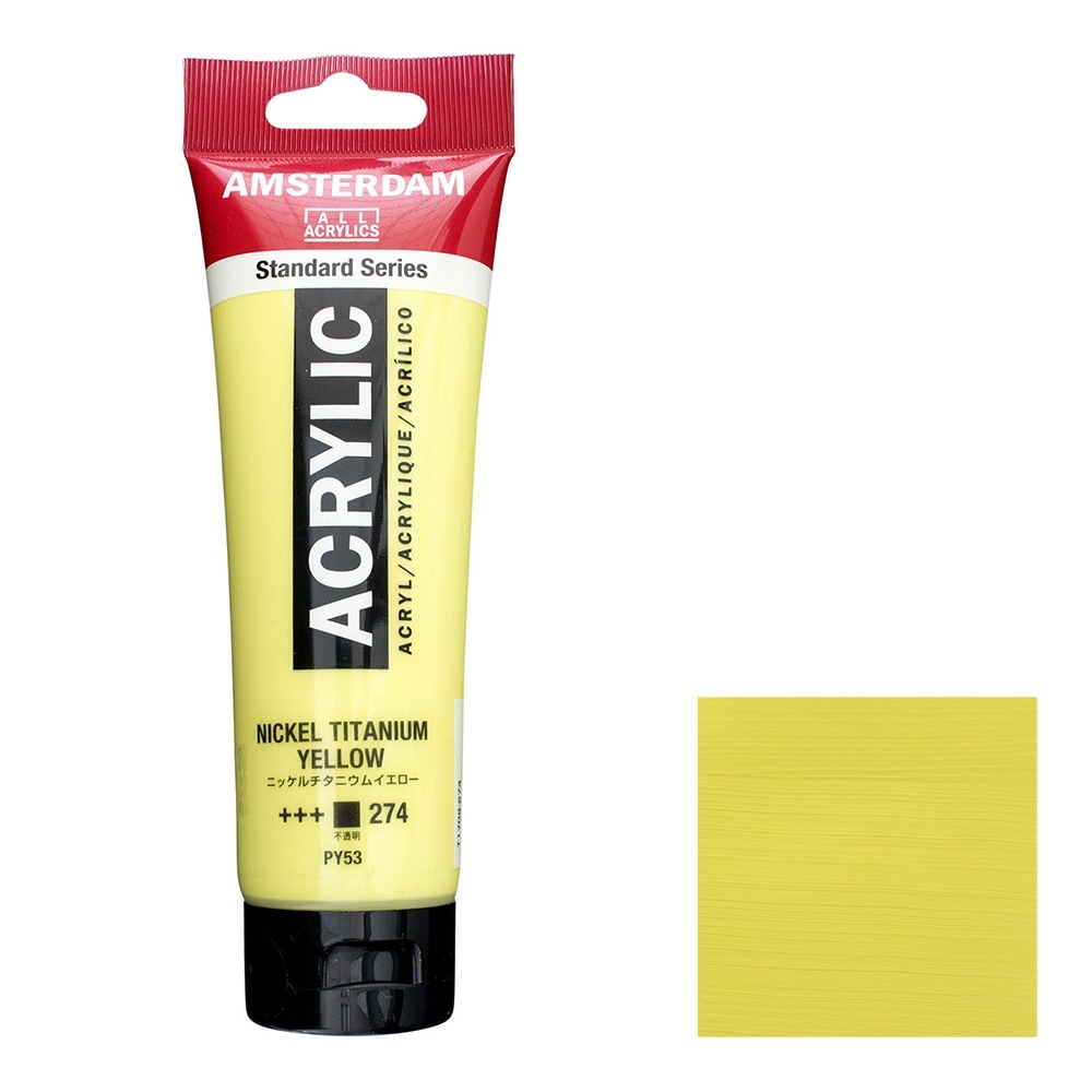 アムステルダム アクリリックカラー 120mL ニッケルチタニウムイエロー T1709-274 スタンダードカラー