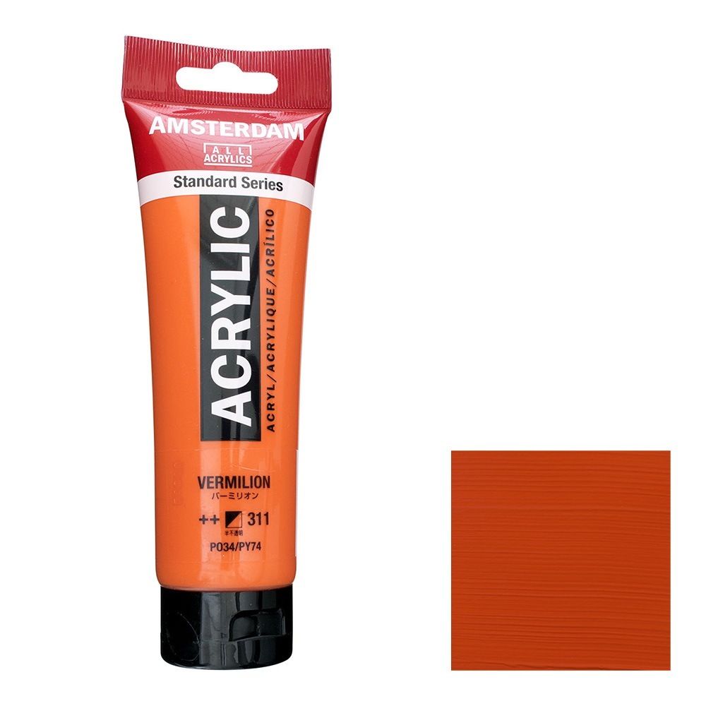 アムステルダム アクリリックカラー 120mL バーミリオン T1709-311 スタンダードカラー