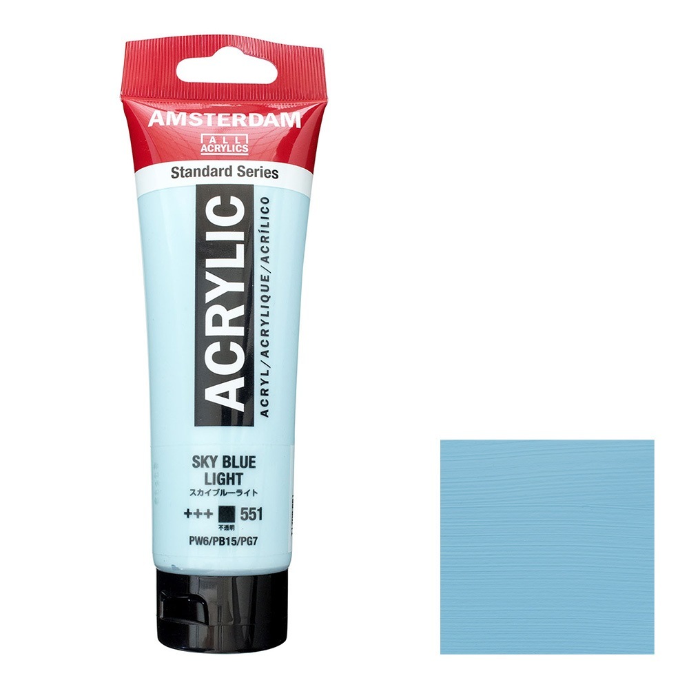 アムステルダム アクリリックカラー 120mL スカイブルーライト T1709-551 スタンダードカラー