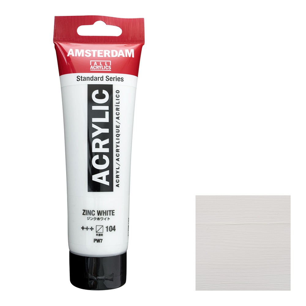 アムステルダム アクリリックカラー 120mL ジンクホワイト T1709-104 スタンダードカラー