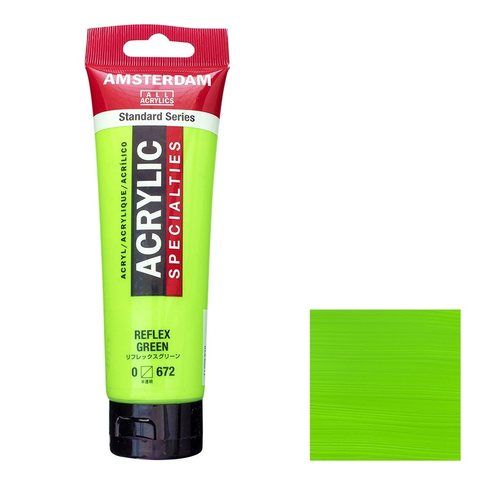 アムステルダム アクリリックカラー 120mL リフレックスグリーン T1709-672 特別色