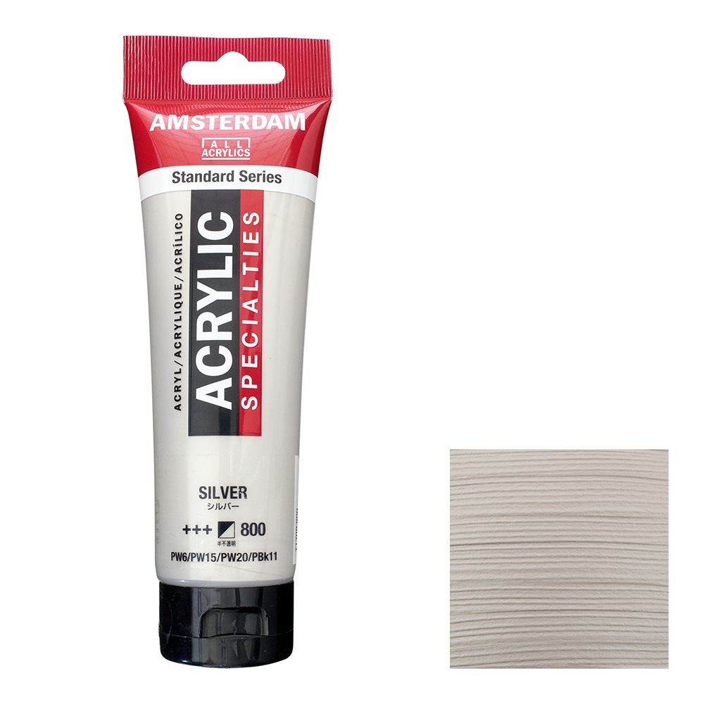 アムステルダム アクリリックカラー 120mL シルバー T1709-800 特別色