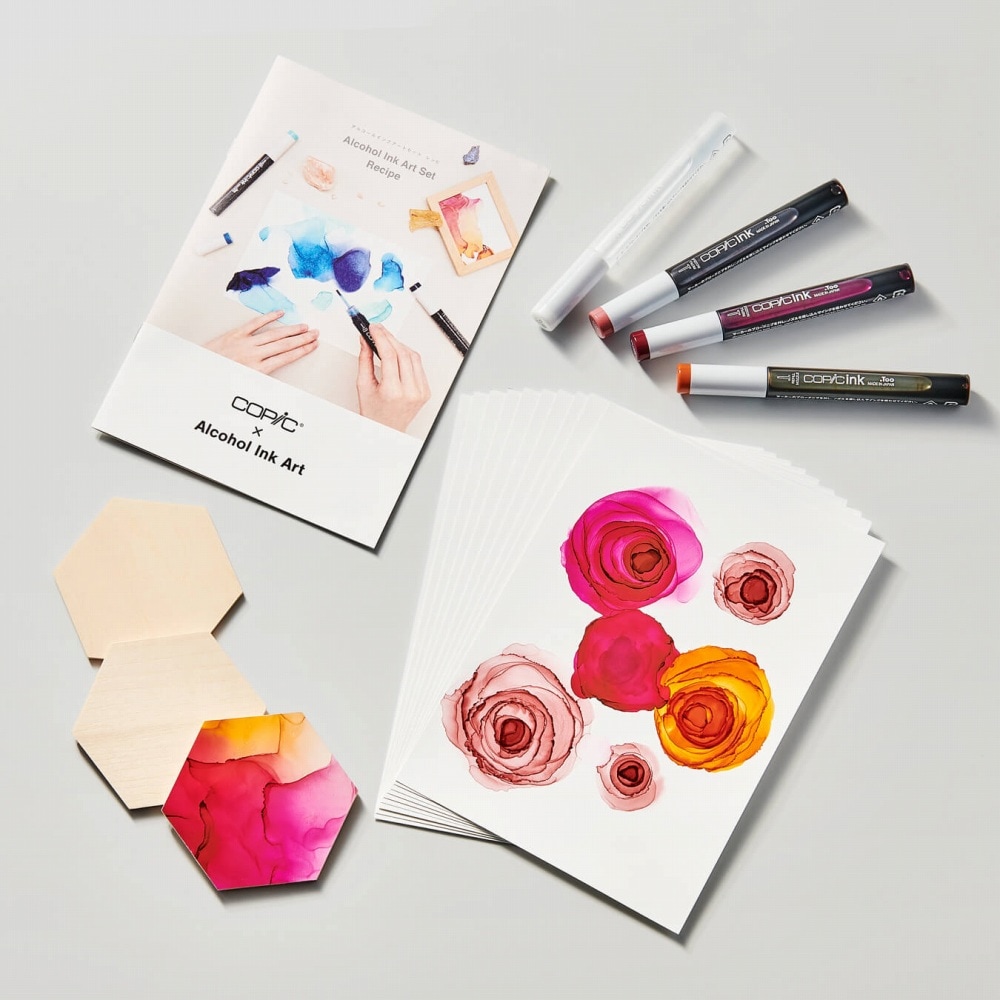 コピックアルコールインクアートセット 03( 木製パネル付き ) 12517006
