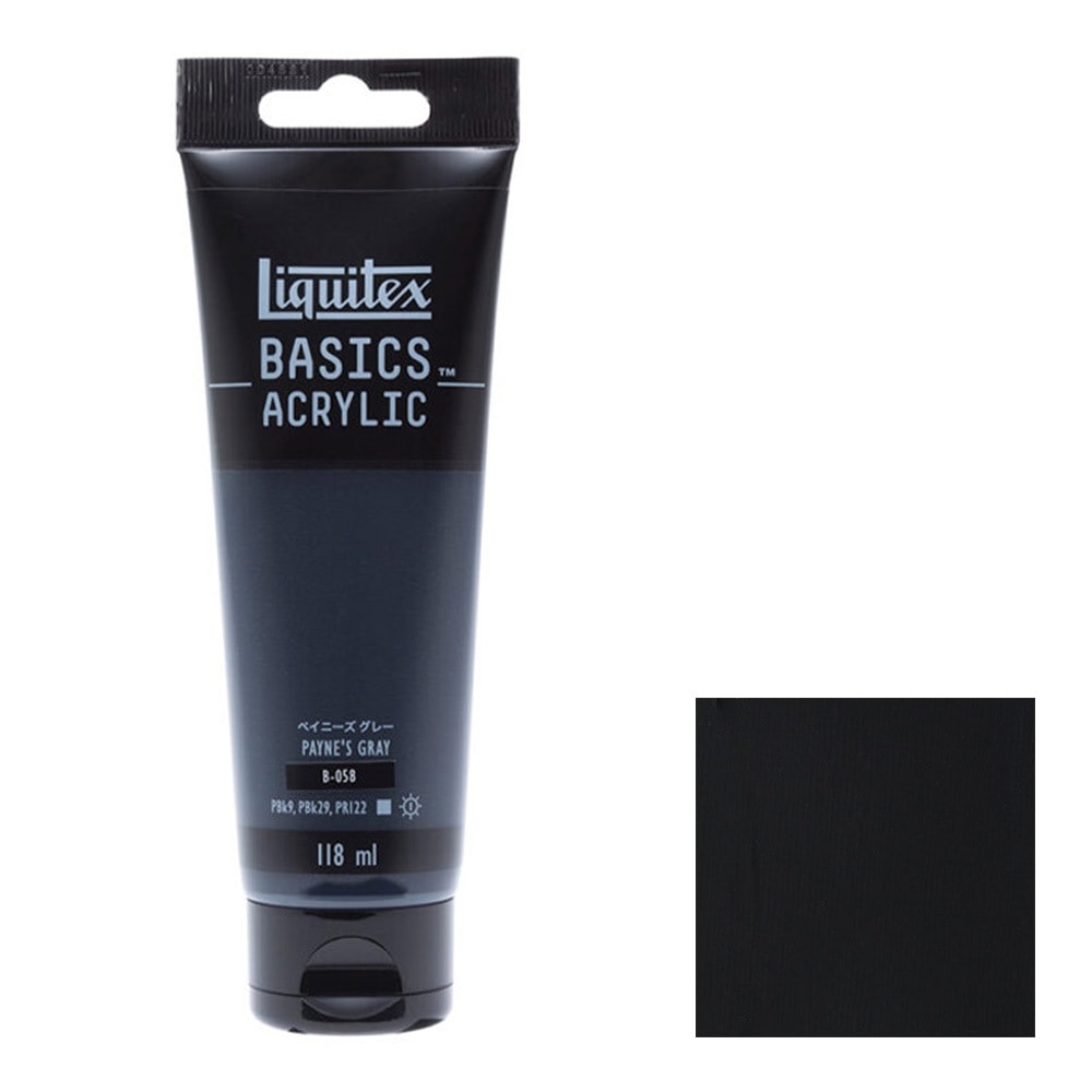リキテックス ベーシックス 118mL 058 ペイニーズ グレー 16002058 Liquitex BASICS