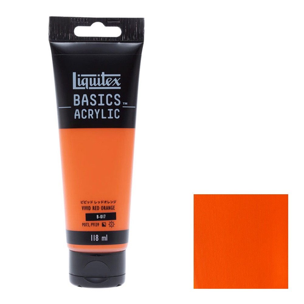 リキテックス ベーシックス 118mL 017 ビビッド レッド オレンジ 16002017 Liquitex BASICS