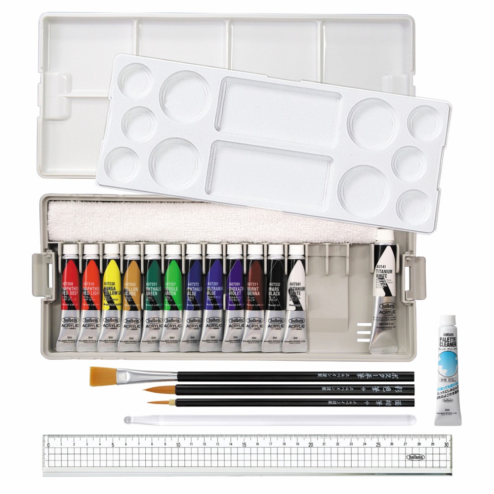 ホルベイン アクリリックカラー スクール13本 組合せセット (P） 134141 アクリル絵具 組み合わせセット