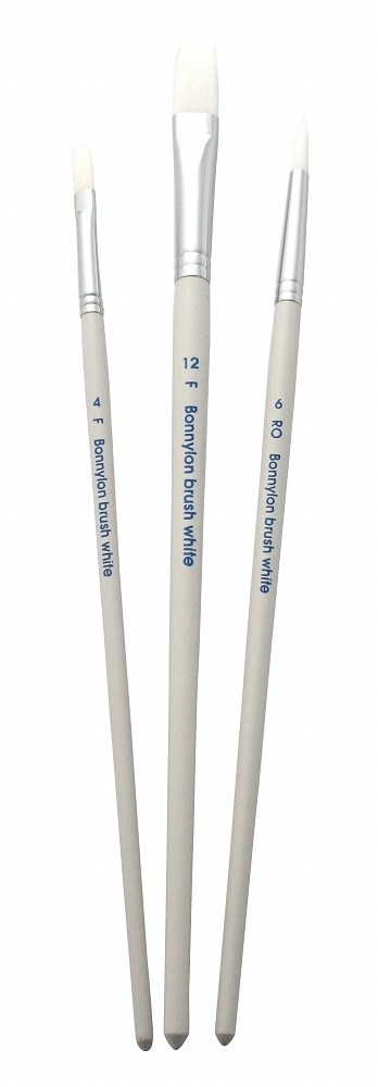 NEW バニロンブラシ ホワイト 3本セット(RO#6、F#4、F#12）
