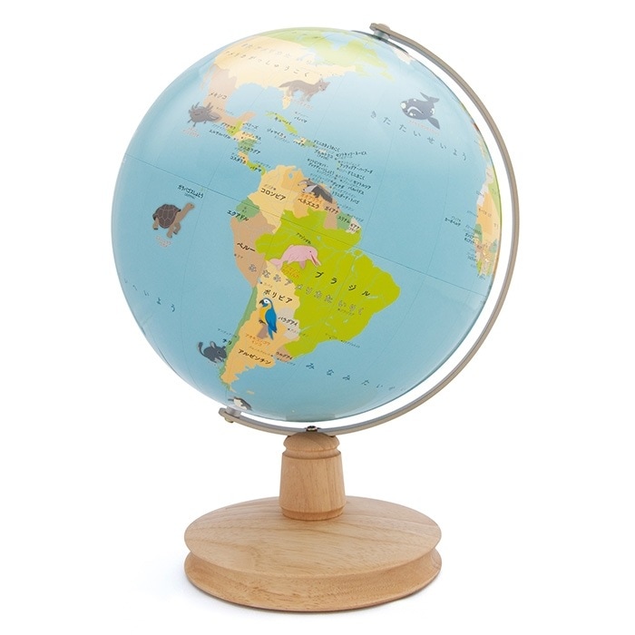 渡辺教具製作所 こども環境地球儀 ハトホル No.2310 (木台)