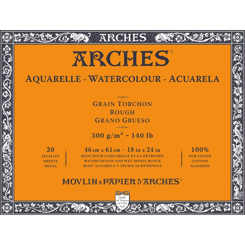 アルシュ水彩紙 ブロック 荒目 300g 460×610mm (1795089)