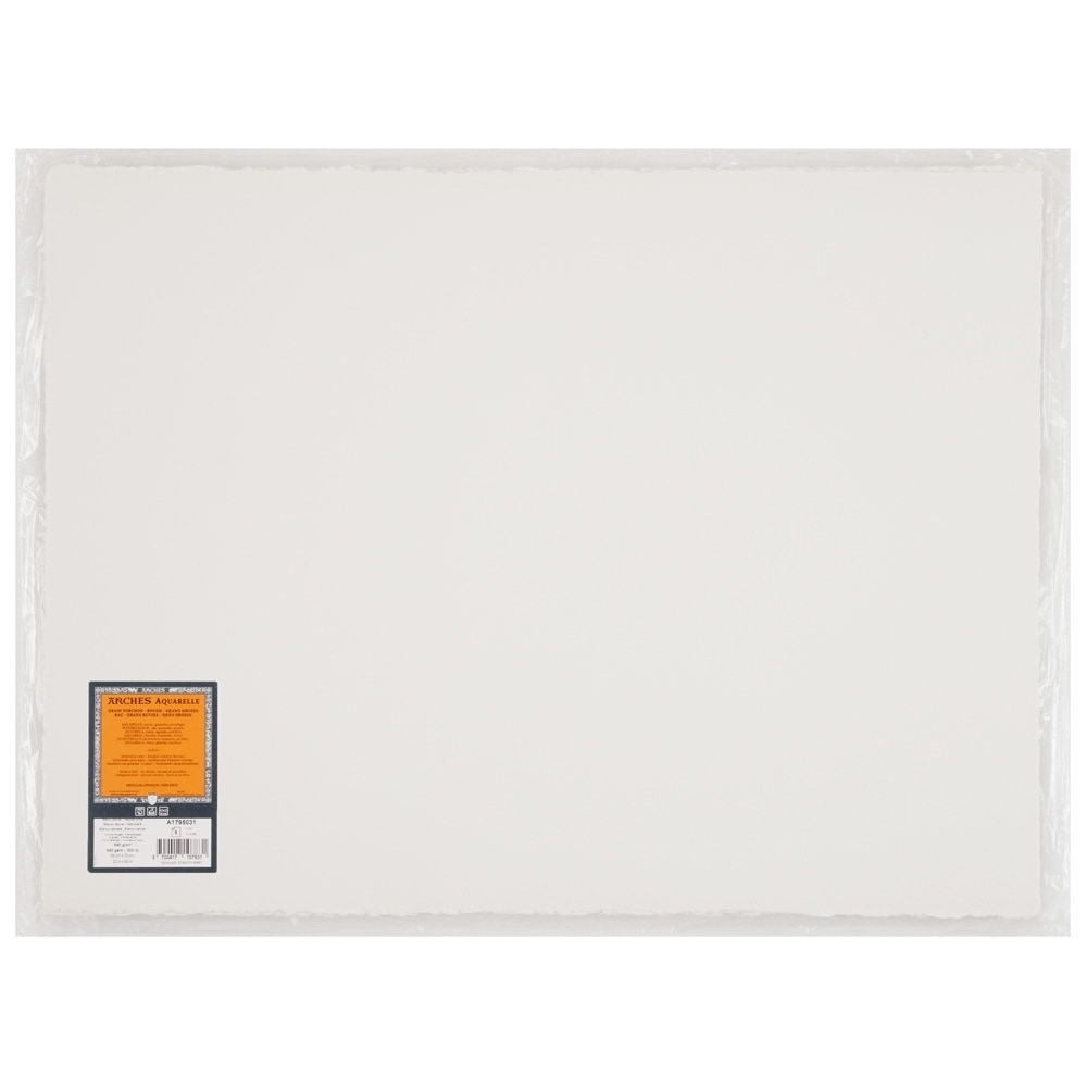 5枚入 アルシュ水彩紙 シート 荒目 640g 560×760mm (1795031)