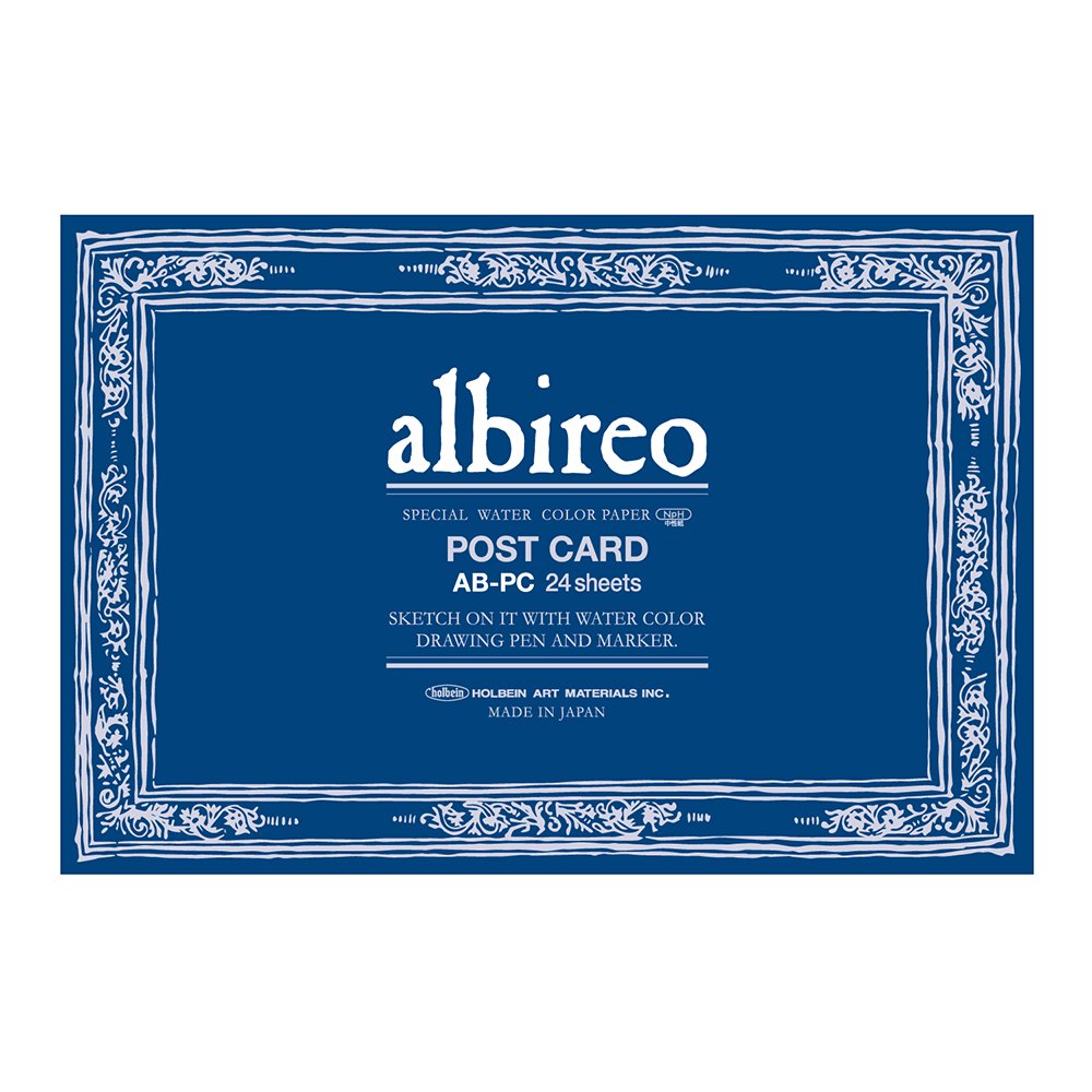 10冊セット アルビレオ水彩紙 ポストカード 天糊パッド 218g 中目 AB-PC (270234) ホルベイン HOLBEIN ホルベイン HOLBEIN
