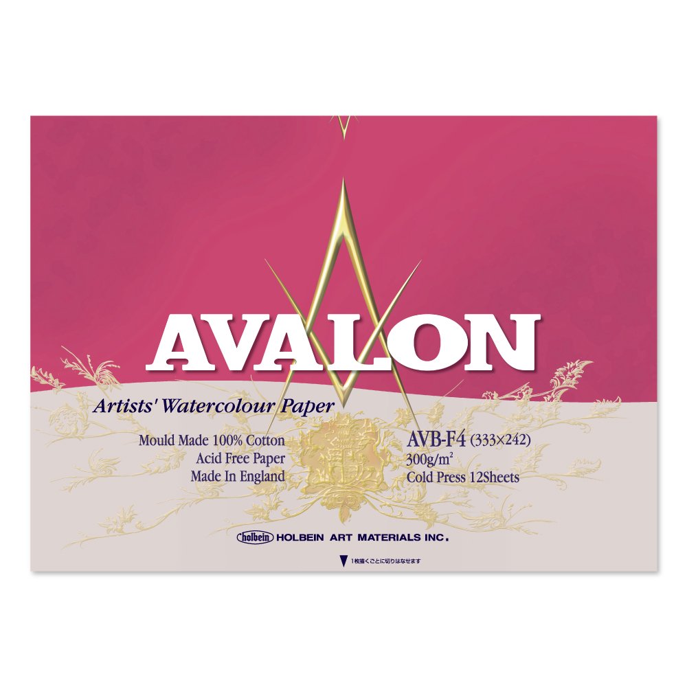 3冊セット アヴァロン水彩紙 ブロック 300g 中目 AVB-F4 (271003) ホルベイン HOLBEIN ホルベイン HOLBEIN