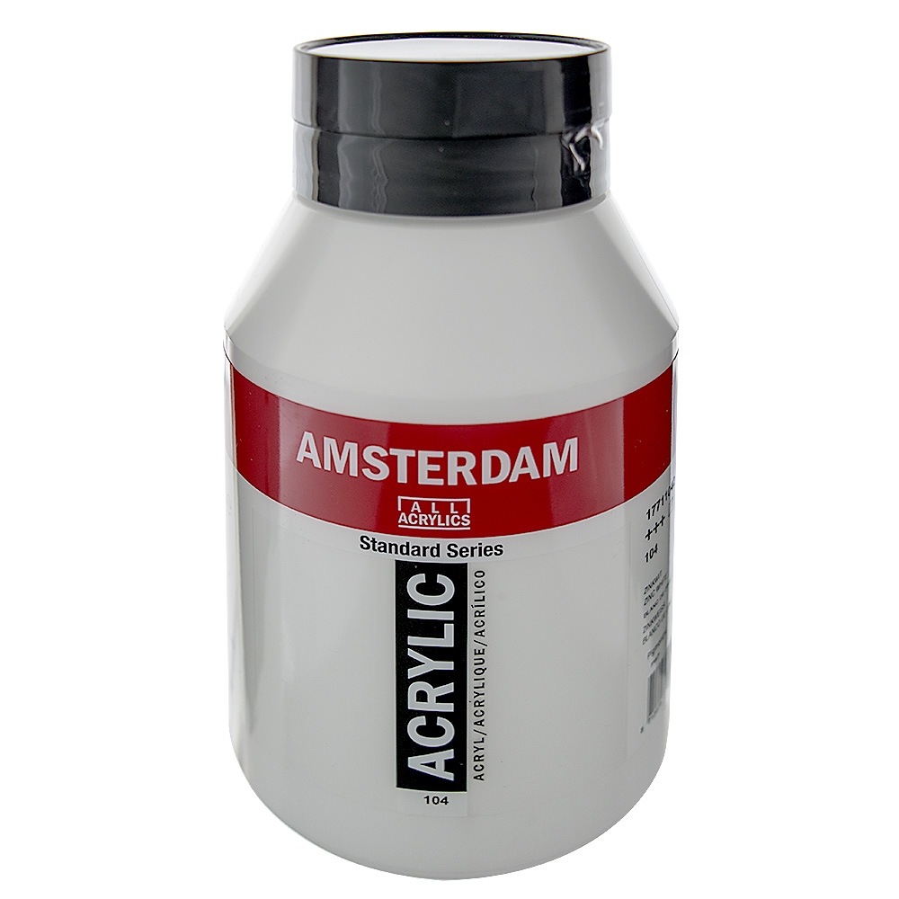 アムステルダム アクリリックカラー 1000ml(1L) ジンクホワイト T1771-104 スタンダードカラー
