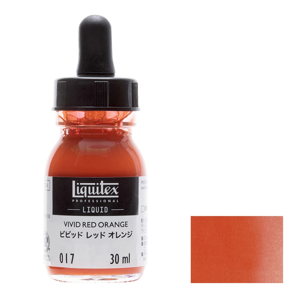 3本セット リキテックス リキッド 30ml 017 ビビット レッド オレンジ (15701017)