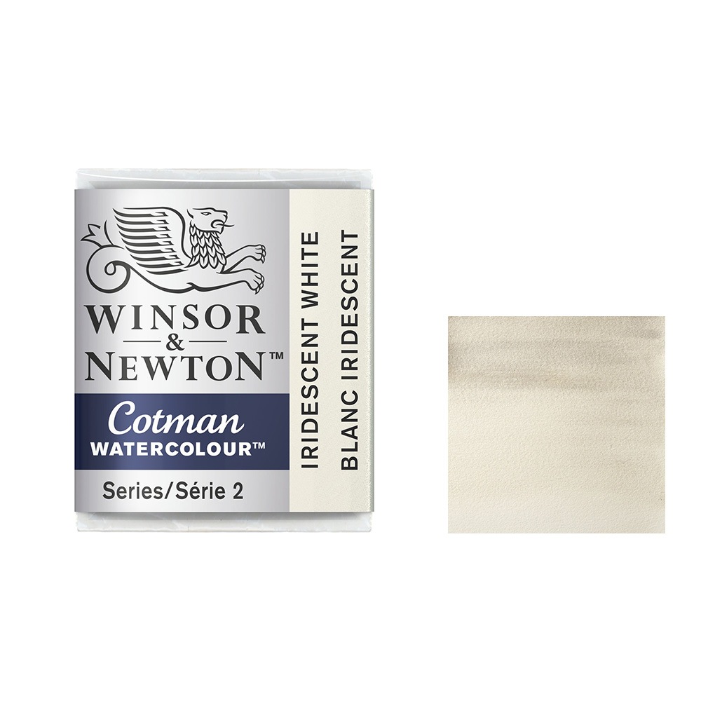 3個セット W&N コットマン ハーフパン 330 イリデッセントホワイト (18903330) Winsor&Newton コットマン ウォーターカラー 固形水彩