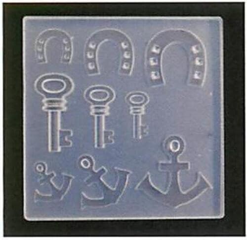 アートクレイ F-1881 オリジナルモールドラッキーチャーム（蹄鉄・キー・イカリ） 相田化学工業