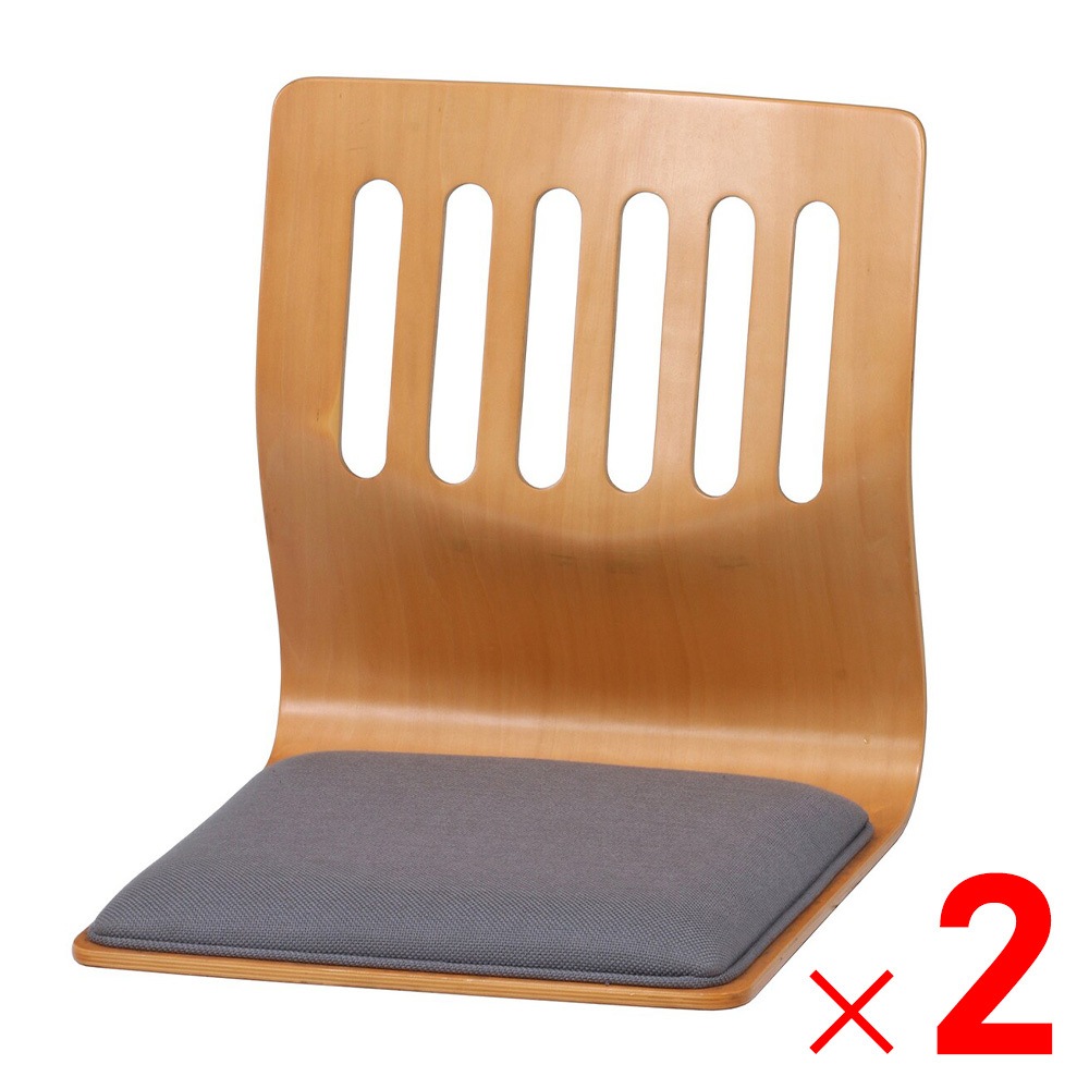【送料無料】不二貿易 和座いすクッション付き NA PY-307BS ×2個 セット販売【メーカー直送・代引不可・配送地域限定】