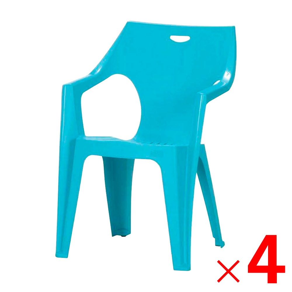 【送料無料】不二貿易 PCチェアー アンジェロ ライトブルー KRETA ×4個 セット販売【メーカー直送・代引不可・配送地域限定】