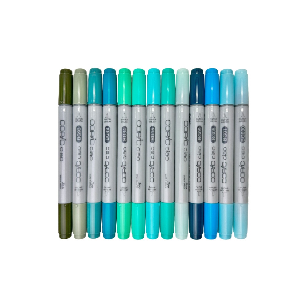 コピックチャオ BG (Blue Green) 系全13色セット | アークオアシス