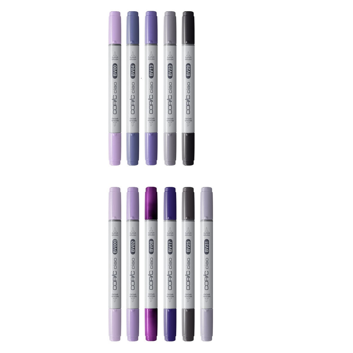 コピックチャオ BV (Blue Violet) 系全11色セット