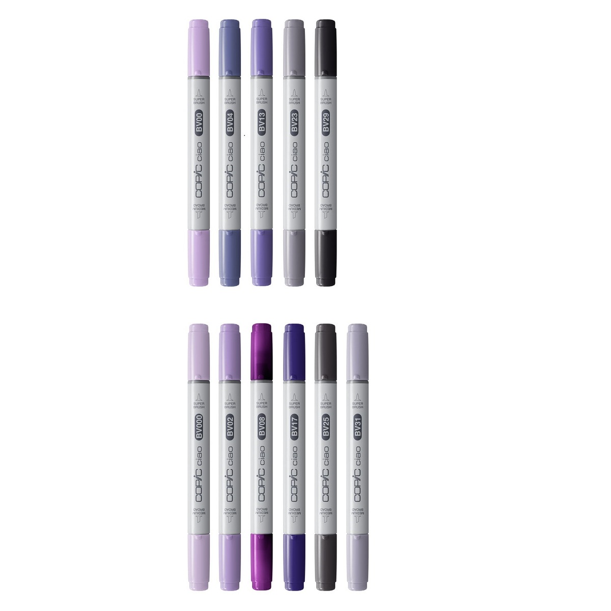 コピックチャオ BV (Blue Violet) 系全11色セット