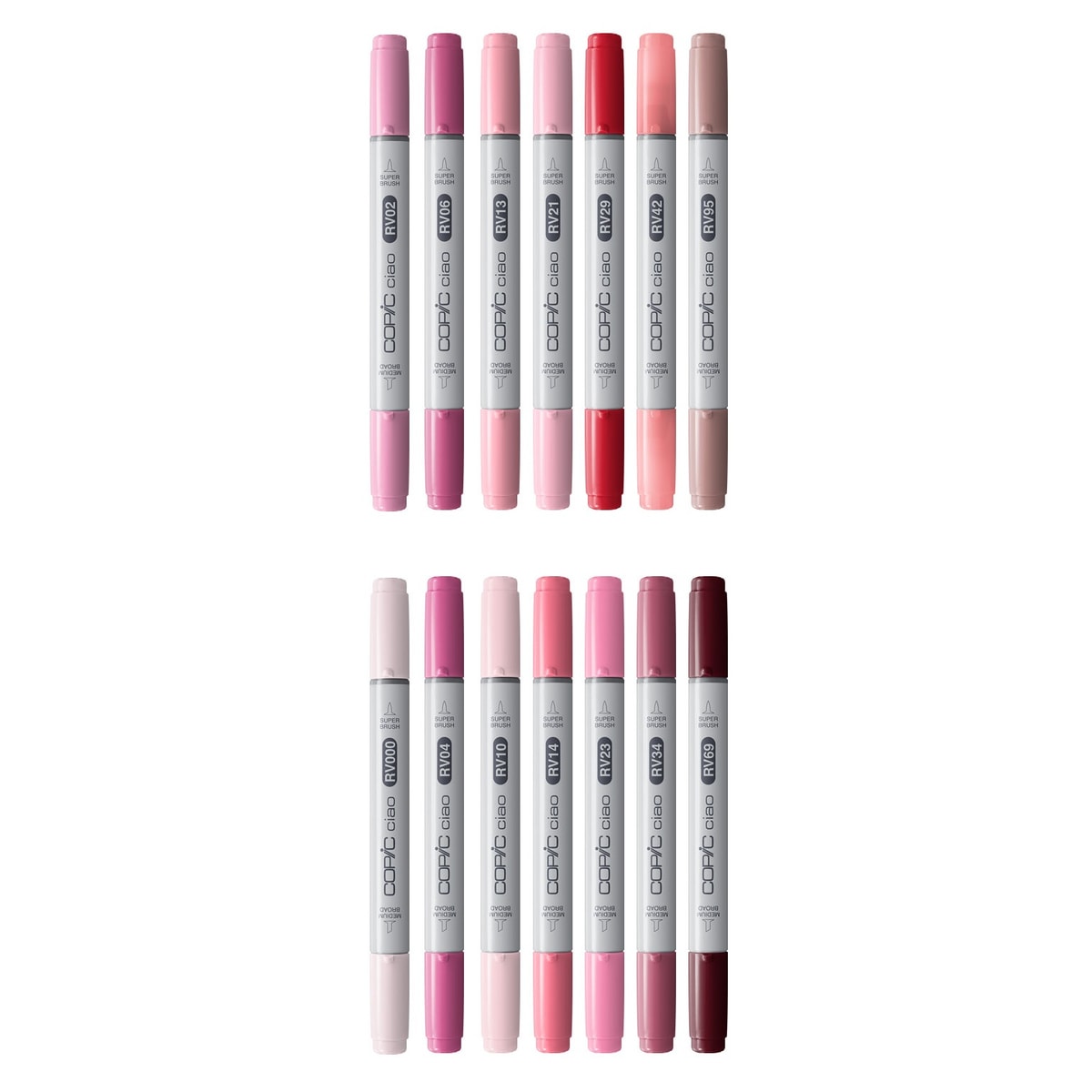 コピックチャオ RV (Red Violoet) 系全14色セット