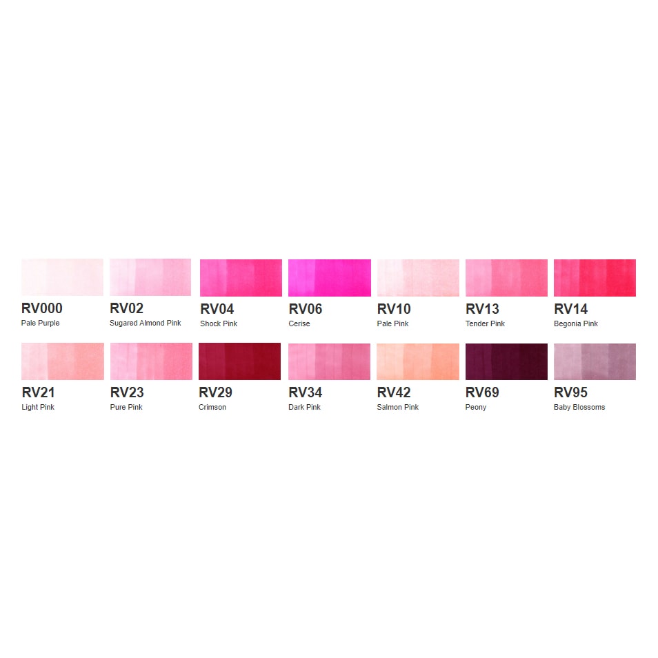 コピックチャオ RV (Red Violoet) 系全14色セット | アーク