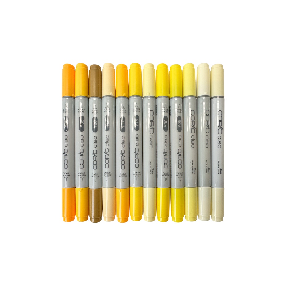 コピックチャオ Y (Yellow) 系全12色セット