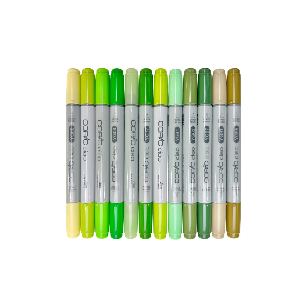 コピックチャオ YG (Yellow Green) 系全12色セット